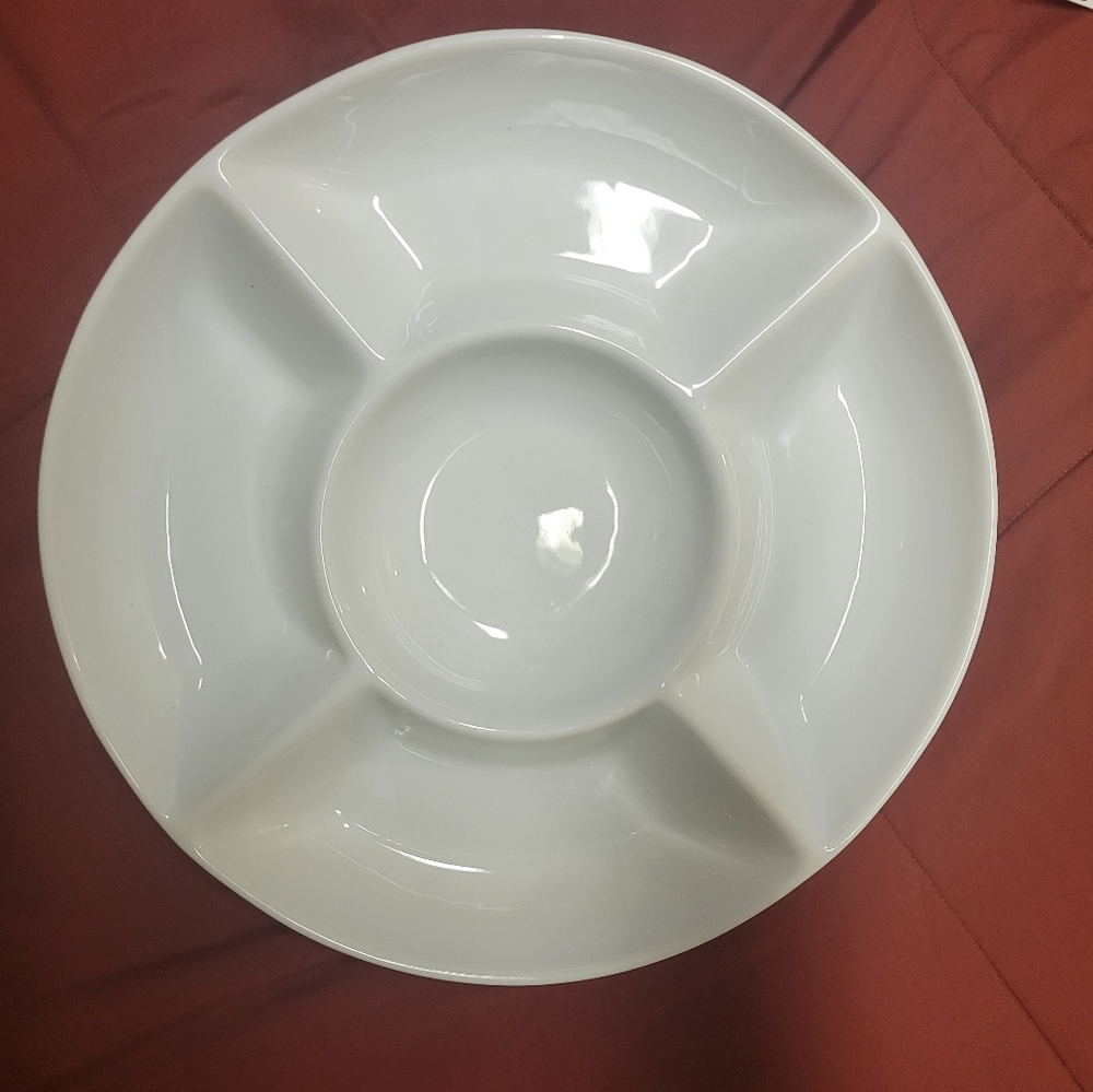 Beautiful white Chips~n~Dip Platter